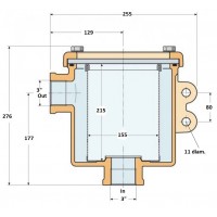 Guidi Raw Water Strainer - Nickel Plated Bronze #1164/3